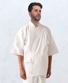 SJA-100 순면20수 화이트 일식 조리복