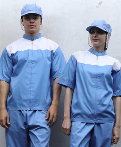 SW-12-1 ★지퍼 진하늘 차이나카라반팔 ㅡ상의 (★빅사이즈 있음)-[20수면혼방]