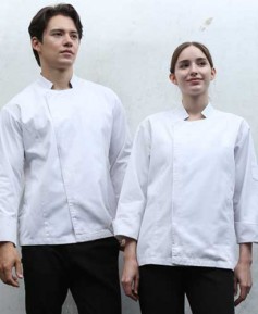 SKO-93 20수 화이트 두어러벌 스냅 조리복 ㅡ ㅡ 빅사이즈 있음