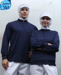 SW-177 네이비 차이나카라 기능성 긴팔ㅡ(남녀공용 위생티) ★빅사이즈 있음