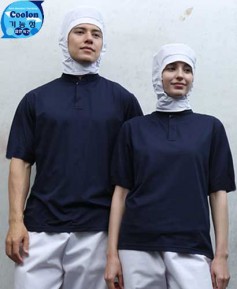 SW-277 네이비 차이나카라 기능성 반팔ㅡ(남녀공용 위생티) ★빅사이즈 있음