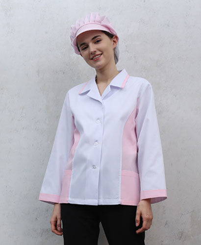 SHA-38 핑크 옆배색 포인트 위생복