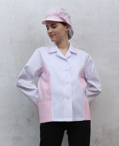 SHA-38 핑크 옆배색 포인트 위생복