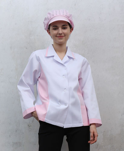 SHA-38 핑크 옆배색 포인트 위생복