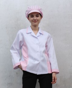 SHA-38 핑크 옆배색 포인트 위생복