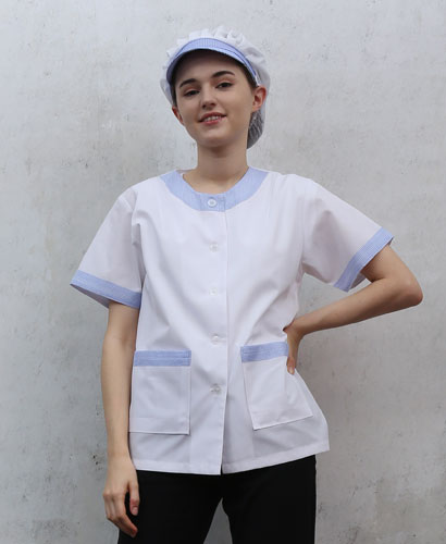 SHA-60 하늘체크 라운드 반팔