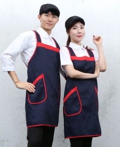 SAP-508 곤색 바이어스 H형 앞치마