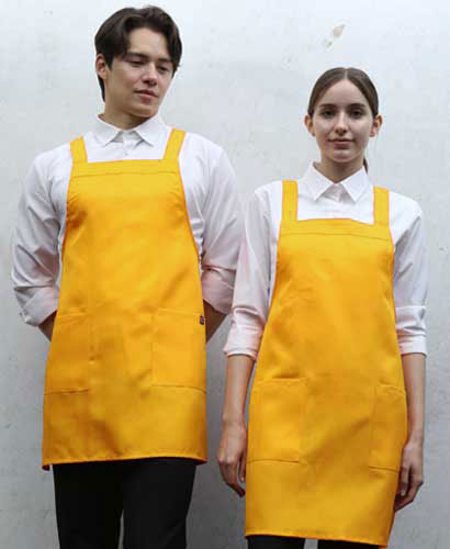 SAP-522 옐로우 뒤H형 폴리앞치마