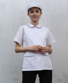 SHA-58 곤삥 라운드 카라 반팔 위생복