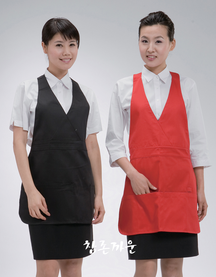 SAP-019 V라인 앞치마(빨강색)