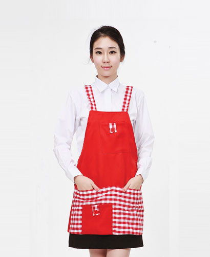 SAP-055 체크 배색 앞치마