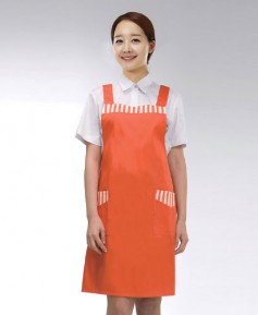 SAP-14 주황줄무늬 배색 앞치마