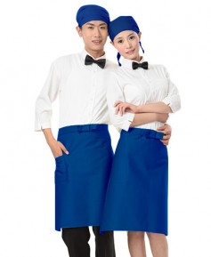 SAP-225 청색 허리중 앞치마