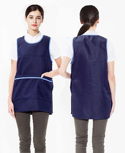 SAP-621 곤색배색 옆단추 원피스