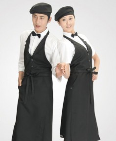 SAP-901 블랙 바리스타 조끼롱앞치마