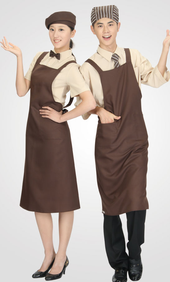 SAP-960 갈색(롱)카페 앞치마