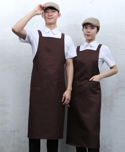 SAP-960 갈색(롱)카페 앞치마