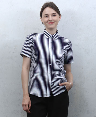 SB-138 곤색줄지 리본탈부착형 긴팔/반팔