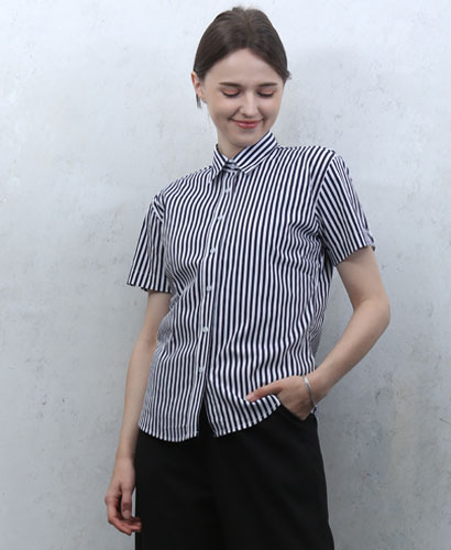 SB-138 곤색줄지 리본탈부착형 긴팔/반팔