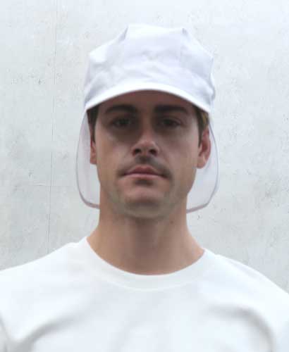 SC-137 백색 귀망사 위생모자 ㅡㅡㅡ(뒤찍찍이조절)