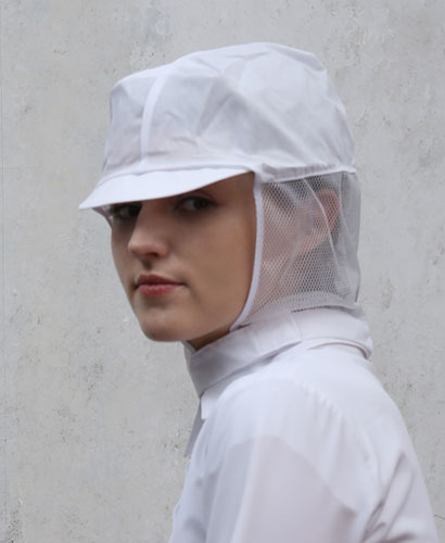 SC-139 백색 챙 부드러운 귀덮임 모자