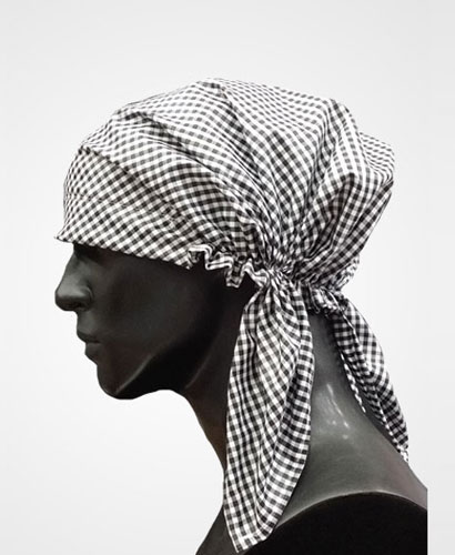 ◈ SC-917 검정체크 꼬리두건 ◈