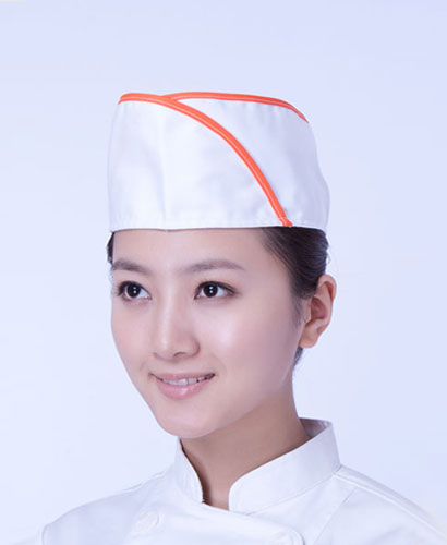 SC-924 백색/오렌지띠 위망사 헬로모자