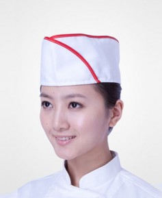 SC-925 백색/적띠 위망사 헬로모자