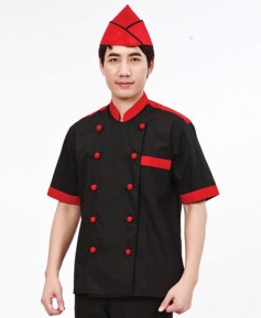 SCO-39 검정 적배색 조리복