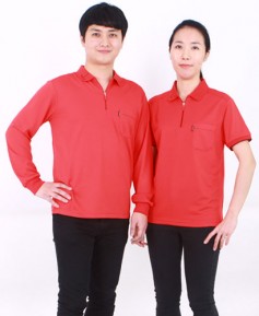 ▶ST-3 33 긴팔/반팔 기능성 엠보 지퍼 스티치◀((홍색))