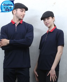 ST2-49 곤색 기능성 애리배색 체크ㅡㅡ (주머니 없음)