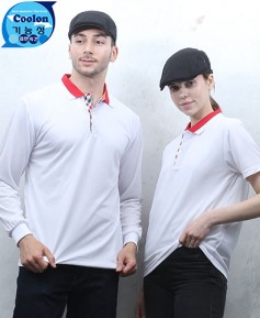 ST2-49 백색 기능성 애리배색 체크ㅡㅡ(주머니 없음 )