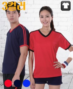 ▶ST2-179 반팔 기능성 2선 V넥◀ㅡ-ㅡㅡㅡㅡㅡ(3가지 컬러)