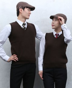 SG-46 커피 니트조끼