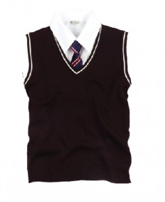 SG-44 커피색 니트 선 조끼