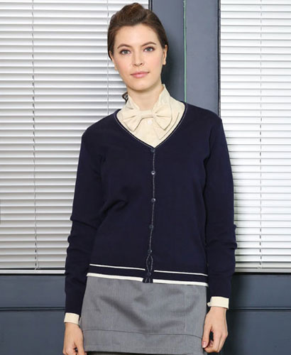 SG-63 곤색 스테치 가디건 (여성용)