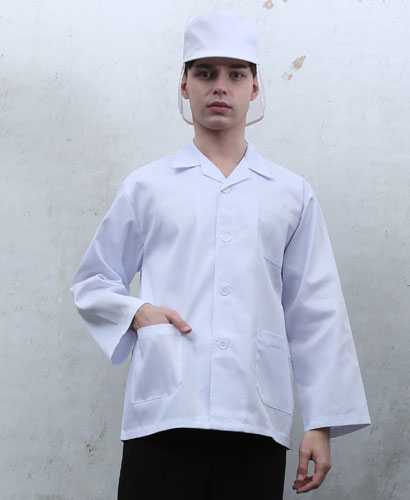 SHA-18 20수 남성 백색 기본 위생복