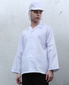 SHA-18 20수 남성 백색 기본 위생복