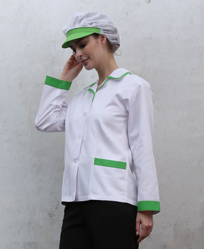 SHA-32 연두배색 포인트 위생복