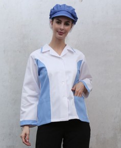 SHA-39 하늘 옆배색 포인트 위생복