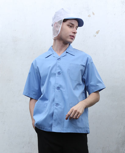 SHA-67 하늘 단색 베이직 반팔