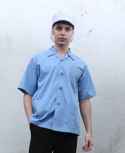 SHA-67 하늘 단색 베이직 반팔