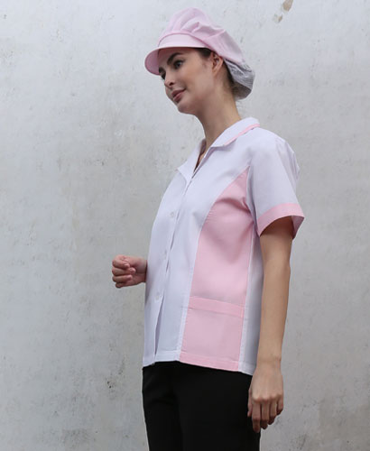 SHA-74 분홍 옆배색 반팔