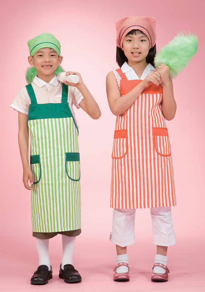 SK-16 줄지배색 앞치마