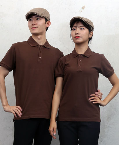 ST2-1006 반팔 커피 고급 폴로티ㅡ--(반팔모델 주머니없음)