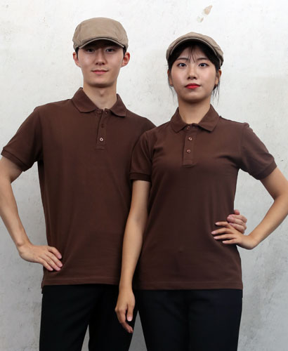 ST2-1006 반팔 커피 고급 폴로티ㅡ--(반팔모델 주머니없음)
