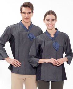 SKO-133 회색 데님 목타이 포인트