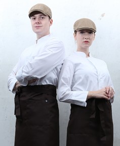 KO-180-2 백색 히든스냅 롤업ㅡㅡ 조리복(반팔겸용)