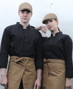 KO-180-3 블랙 히든스냅 롤업ㅡㅡ 조리복(반팔겸용)