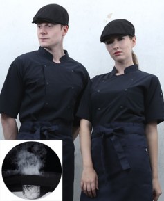 SKO-210-1 반팔 블랙 매트 더블단추ㅡㅡㅡ★ 생활방수 (기능성원단)